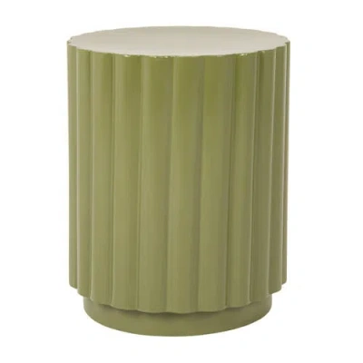 Rowena Interiors High-gloss Accent End Table In Green