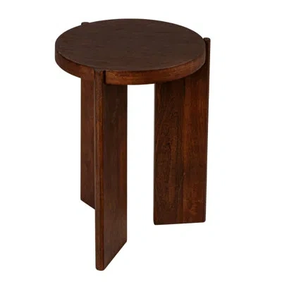 Rowena Interiors Mango Wood Side Table In Walnut