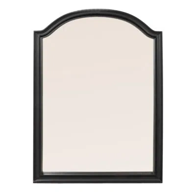 Rowena Interiors Ophelia Arched Mango Wood Wall Mirror, Black