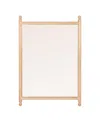 Rowena Interiors Rectangular Wall Mirror With Wood Dowel Frame In Brown