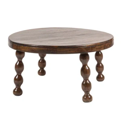 Rowena Interiors Round Coffee Table With Bobbin Legs In Brown