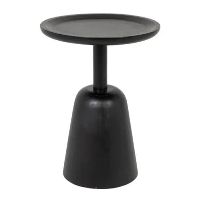 Rowena Interiors Round Pedestal Side Table In Black