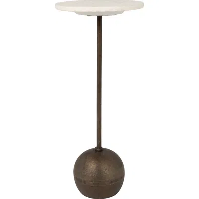 Rowena Interiors Round Spherical Base Accent Table In Brown