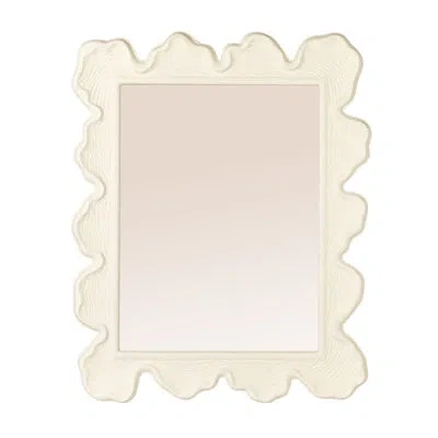Rowena Interiors Tallulah Faux Bois Metal Wall Mirror In White