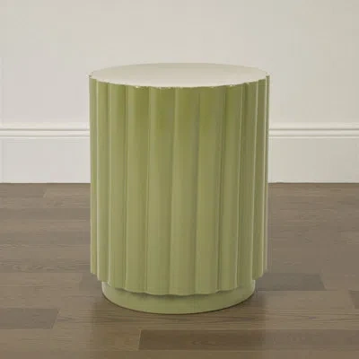 Rowena Interiors Verdant Metal Accent End Table In Green