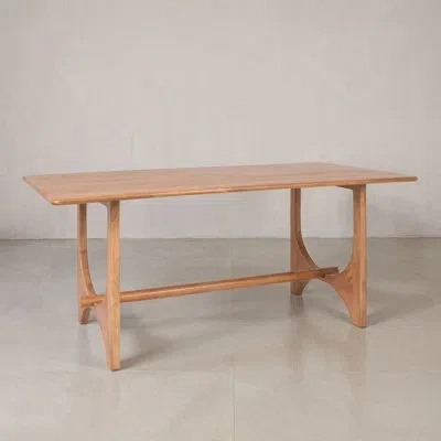 Rowena Interiors Wishbone Base Mango Wood Dining Table In Brown