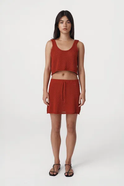 Rowie The Label Alma Pointelle Mini Skirt In Multi