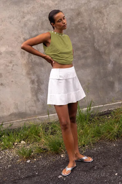Rowie The Label Anouk Mini Skirt In White