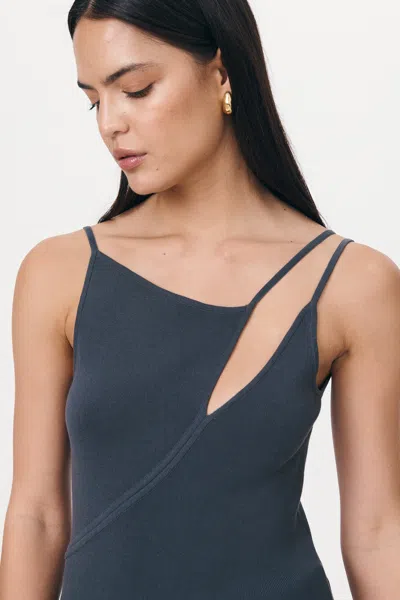 Rowie The Label Astrid Knit Top In Gray
