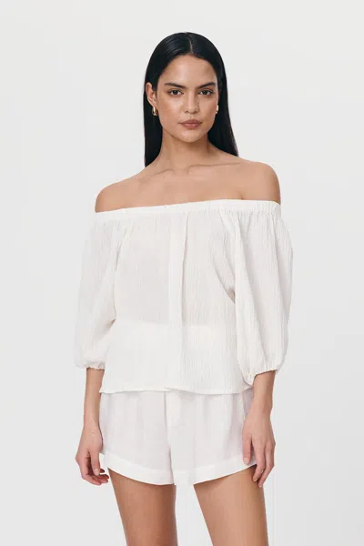 Rowie The Label Avah Blouse In White
