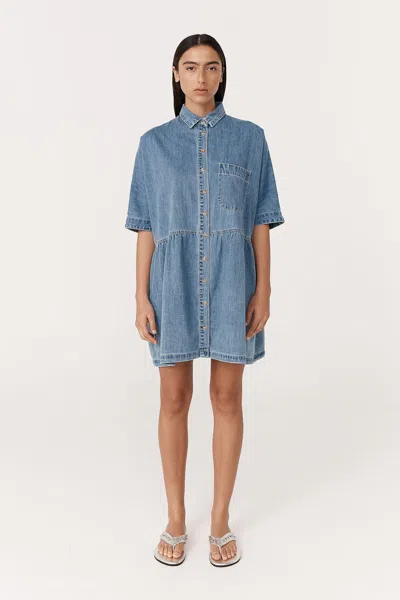 Rowie The Label Bailey Denim Dress In Blue