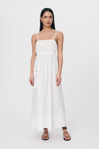Rowie The Label Cameron Organic Maxi Dress In White
