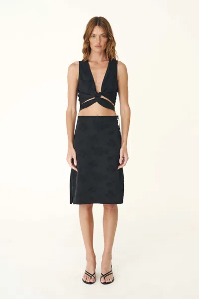 Rowie The Label Carla Jacquard Midi Skirt