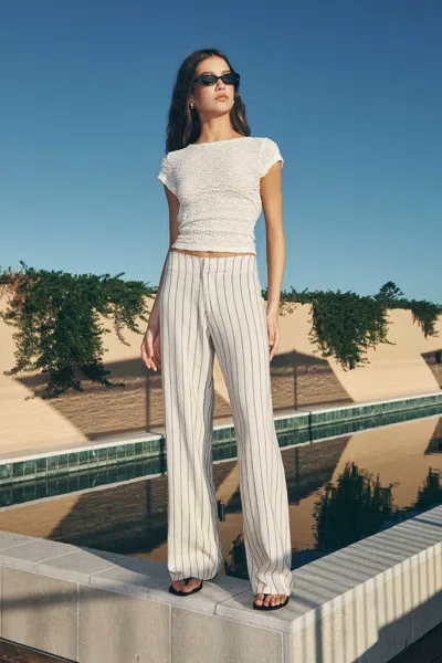 Rowie The Label Caspian Linen Pants In White