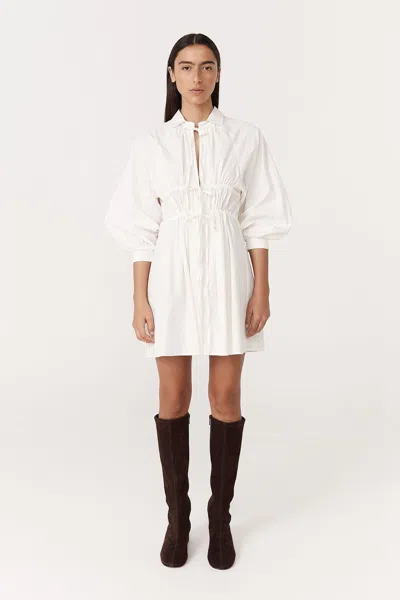 Rowie The Label Eden Organic Mini Dress In White