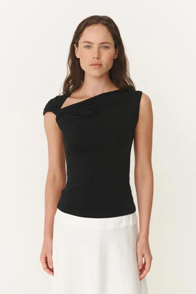 Rowie The Label Elara Twist Top In Black
