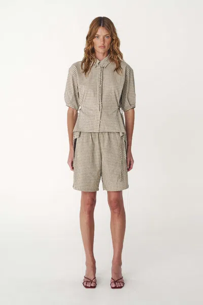 Rowie The Label Frankie Tie Short Sleeve Shirt