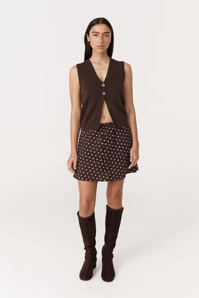 Rowie The Label Frannie Silk Mini Skirt In Multi