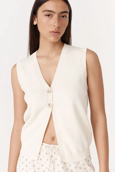 Rowie The Label Goldie Knit Vest In Neutral