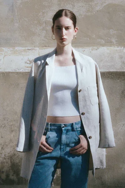 Rowie The Label Henry Chore Jacket In Gray