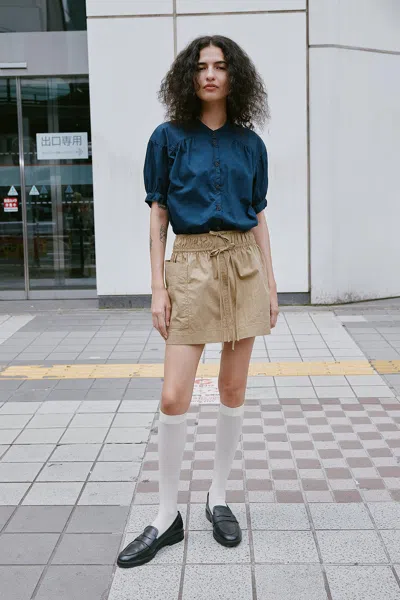 Rowie The Label Jessica Cargo Mini Skirt In Multi