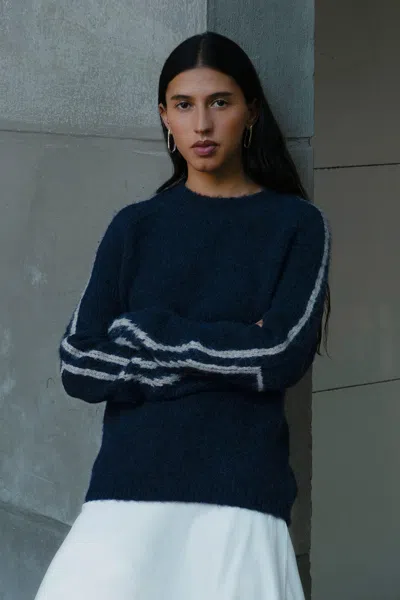 Rowie The Label Lana Knit Jumper In Blue