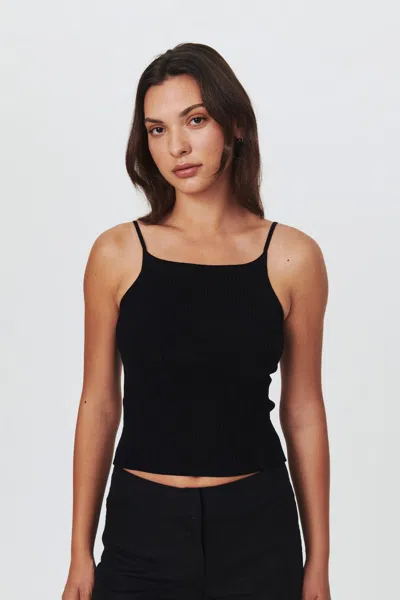 Rowie The Label Liat Knit Singlet In Black