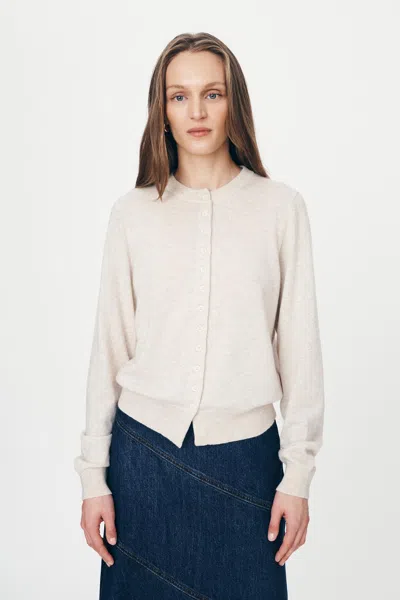 Rowie The Label Maeve Merino Knit Cardigan In White