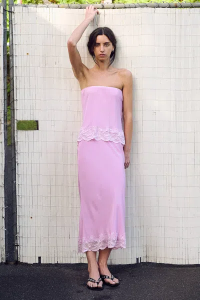 Rowie The Label Marina Silk Midi Skirt