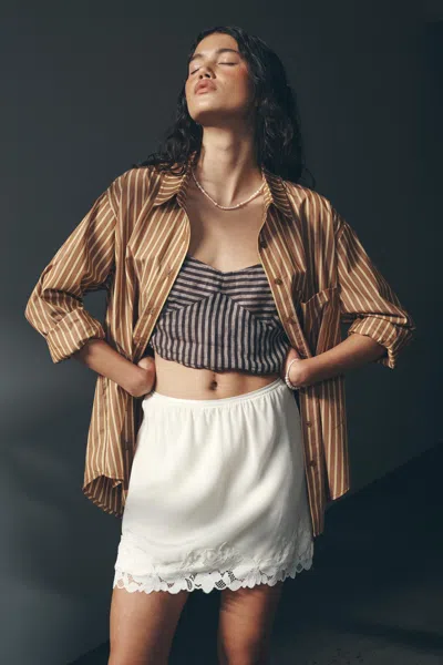 Rowie The Label Mina Silk Mini Skirt In Multi
