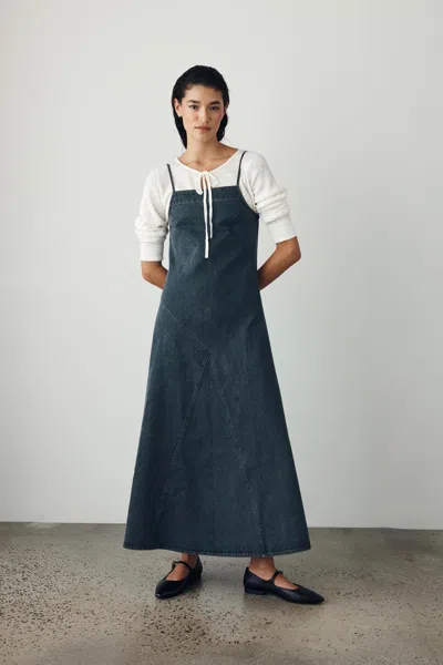 Rowie The Label Nialley Organic Maxi Dress In Gray