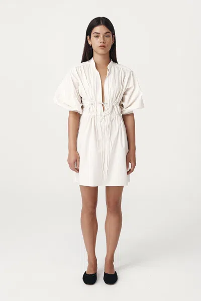 Rowie The Label Piper Organic Mini Dress In White