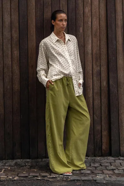 Rowie The Label Ramona Silk Long Sleeve Shirt In Multi