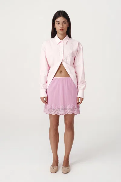 Rowie The Label Ramona Tie Back Shirt In Pink