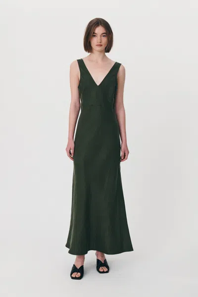 Rowie The Label Regina Maxi Dress In Green