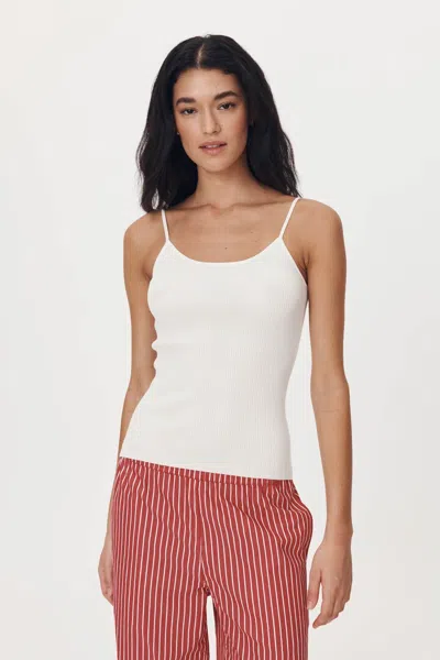 Rowie The Label Ruby Rib Knit Singlet In White