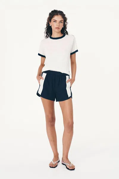 Rowie The Label Simone Linen Shorts In Black