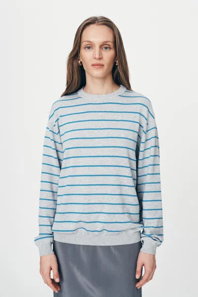 Rowie The Label Tatiana Stripe Knit Top In Neutral