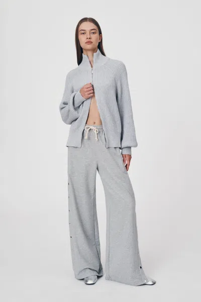Rowie The Label Vena Terry Snap Pants In Gray