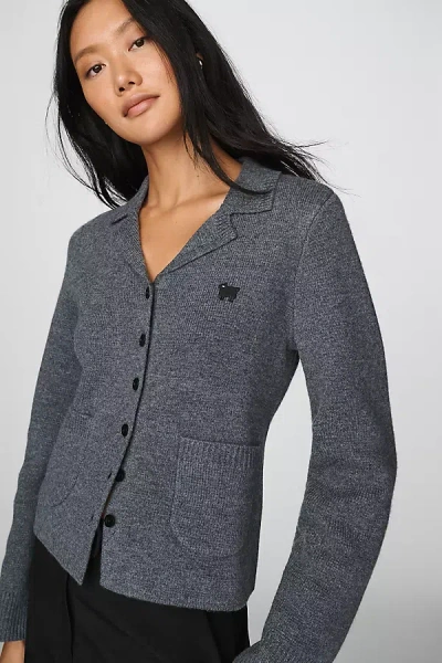 Rowing Blazers 100% Merino Wool Knit Blazer In Gray