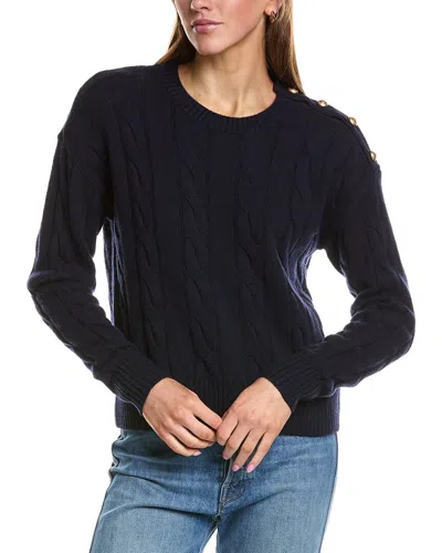 Rowing Blazers Cable Knit Wool & Cashmere-blend Sweater In Blue