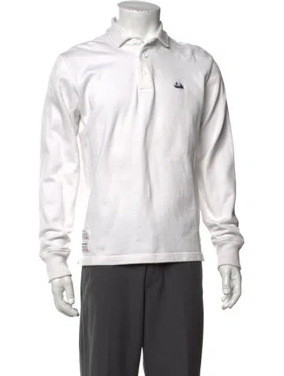 Pre-owned Rowing Blazers Collar Long Sleeve Polo Shirt In Neutrals