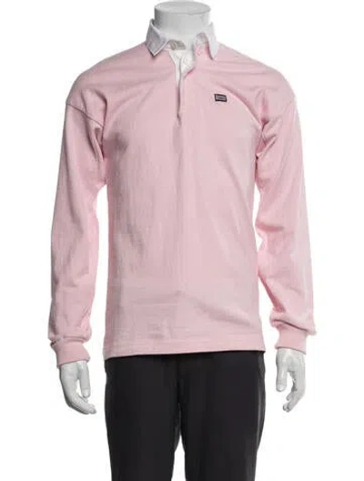 Pre-owned Rowing Blazers Collar Long Sleeve Polo Shirt In Pink