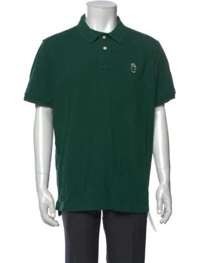 Pre-owned Rowing Blazers Collar Short Sleeve Polo Shirt In Green