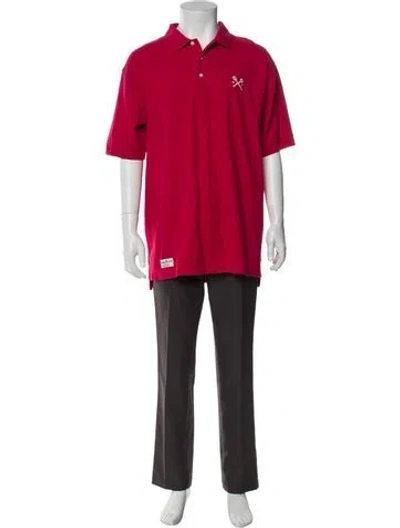 Pre-owned Rowing Blazers Collar Short Sleeve Polo Shirt In Red