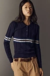 Rowing Blazers Collared Long-sleeve Pullover In Blue