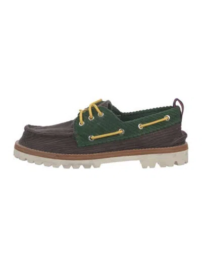 Pre-owned Rowing Blazers Colorblock Pattern Espadrilles In Green