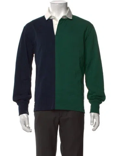 Pre-owned Rowing Blazers Colorblock Pattern Long Sleeve Shirt In Green