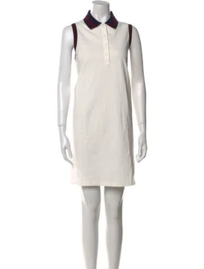 Pre-owned Rowing Blazers Colorblock Pattern Mini Dress In White