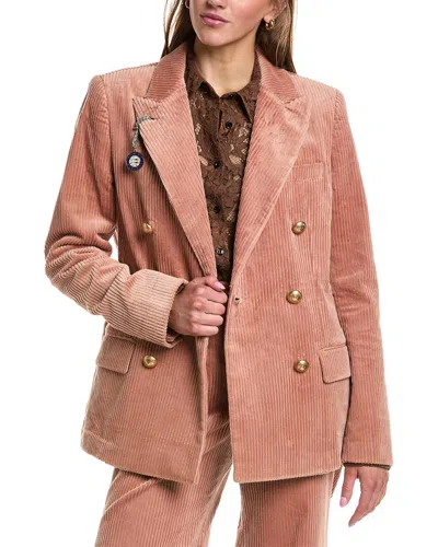 Rowing Blazers Corduroy Diana Blazer In Dusty Rose